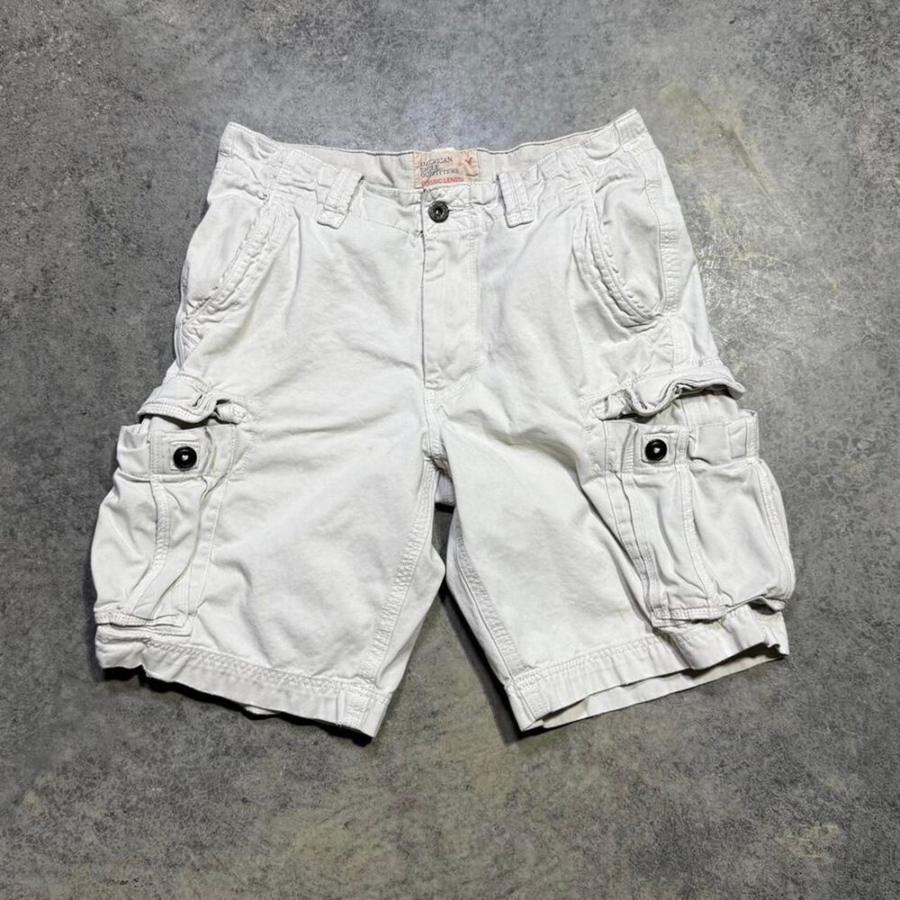 American-eagle Men's Cream and White Shorts